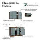 Ver imagem 4 de Armário de Cozinha Compacta 180 Cm Rustic/cinza Lux Madesa 03