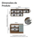 Ver imagem 3 de Armário de Cozinha Compacta 180 Cm Rustic/cinza Lux Madesa 03