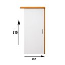 Ver imagem 3 de Porta Correr Lisa Prime Trilho Embutido Concha 62x210 Direito Branco Rodam