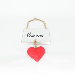 Placa Decorativa "Love" Pata de Cachorro com coração - 3
