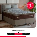 Ver imagem 5 de Cama Box Casal Bipartido + Colchão Comfort Class Pillow Top Marrom/suede Bege