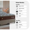 Ver imagem 3 de Cama Box Casal Bipartido + Colchão Comfort Class Pillow Top Marrom/suede Bege
