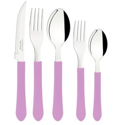 Faqueiro 20 Peças Tramontina Leme Lavanda 4 Pessoas Aço Inox com Pote - 5
