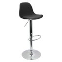 Ver imagem 2 de Conjunto 6 Banquetas Joly Eames Base Giratória Cromada Movescan Preta Preta; Branco