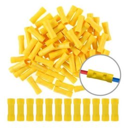 100 X Terminal Luva de Emenda Isolado 4,0mm a 6,0mm Amarelo - 4