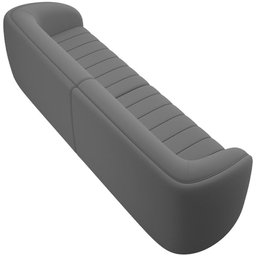 Kit Sofá 4 Lugares para Sala 252cm com 01 Poltrona Lazio M03 Veludo Cinza - 2