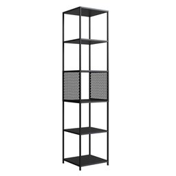 Estante para Livros Estilo Industrial Estrutura em Aço 1,8m Cor:preto - 6