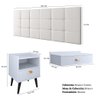 Kit Quarto Casal Penteadeira Suspensa Gloss Mesa Estilo Cabeceira Cama Queen Bia 1.60 Branco Corino - 7