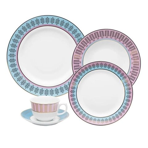 Aparelho de Jantar/cha Oxford M. Order Cosmopolitan 20pcs