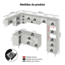 Ver imagem 6 de Armário de Cozinha Completa de Canto 465 cm Preto Nice Madesa 08