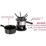 Aparelho de Fondue Lugano 2 em 1 Panela Esmaltada para Queijo Chocolate Panela Inox para Carnes Kit - 4