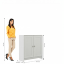 Ver mais imagens de Conjunto Área de Serviço 3 Peças 6 Portas 6 Prateleiras 250cm Branco - Decibal Móveis