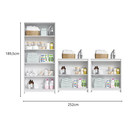 Ver imagem 5 de Conjunto Área de Serviço 3 Peças 6 Portas 6 Prateleiras 250cm Branco - Decibal Móveis