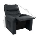 Ver imagem 7 de Poltrona Reclinável para Sala Parga Veludo Inca Preto