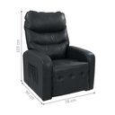 Ver imagem 6 de Poltrona Reclinável para Sala Parga Veludo Inca Preto