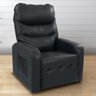 Poltrona Reclinável para Sala Parga Veludo Inca Preto - 1