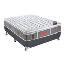 Ver imagem 1 de Cama Box Casal: Colchão Molas Ensacadas Castor Pocket Light Stress Oxygen New + Base CRC Suede Gray