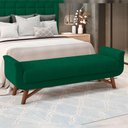 Ver imagem 3 de Kit Cabeceira Cama Box Paris 160 Cm com Puff Recamier Itália P05 Bouclê Verde - Lyam Decor