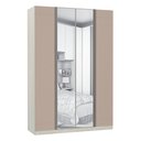 Ver imagem 1 de Guarda-roupa Solteiro Luciane 4 Portas 3 Gavetas Prime Plus Alumínio com Espelho 160 Cm