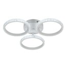 Ver imagem 1 de Plafon de Sobrepor Aros Cristais Branco 47cm Led 20w 3 em 1 Bivolt Paris Luz