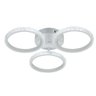 Plafon de Sobrepor Aros Cristais Branco 47cm Led 20w 3 em 1 Bivolt Paris Luz - 1