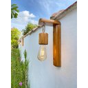 Ver imagem 2 de Kit 5 Pendentes Arandela Luminária Madeira Varanda Pergolado