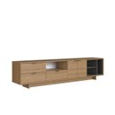 Ver imagem 2 de Rack para TV até 65 Polegadas 220cm com Nichos 3 Gavetas Frame Mel/Grafite