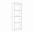 Ver imagem 3 de Armário Multiuso Sapateira New Atacama 2 Portas 3 Prateleiras 52cm MDP Aramóveis