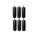 Ver imagem 1 de Kit de 6 Pés para Cama Box ou Baú Queen King 12 Cm de Altura Tdc Madeira Maciça Cor:preto