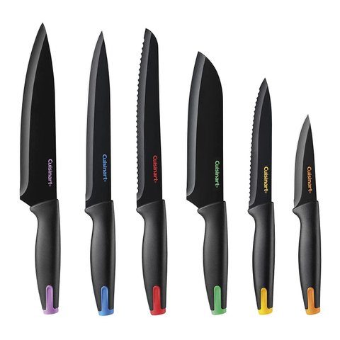 Cuisinart Conjunto de Facas 7 Peças com Revestimento Cerâmico e Suporte