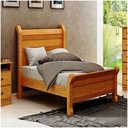 Ver imagem 1 de Cama De Casal Júlia De Madeira Maciça Pinus - Cor Mel