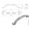 Puxador para Porta com Base Fixa 15cm Zamac Latonado Cartela Isero - 3