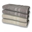 Ver imagem 1 de 4 Toalhas Super Felpudas Grande e Grossa 80x150 Bege+cinza