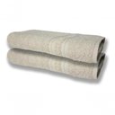 Ver imagem 4 de 4 Toalhas Super Felpudas Grande e Grossa 80x150 Bege+cinza