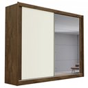 Ver imagem 2 de Guarda-Roupa Casal Creta 2 Portas 4 Gavetas 100% Mdf Brauna/Off White - Europa Móveis