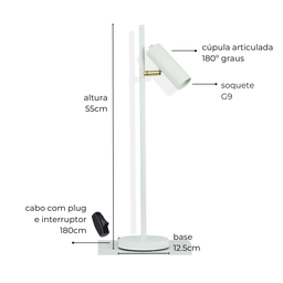 Luminária de Mesa Abajur Sofhie Marrom Cortem - 2