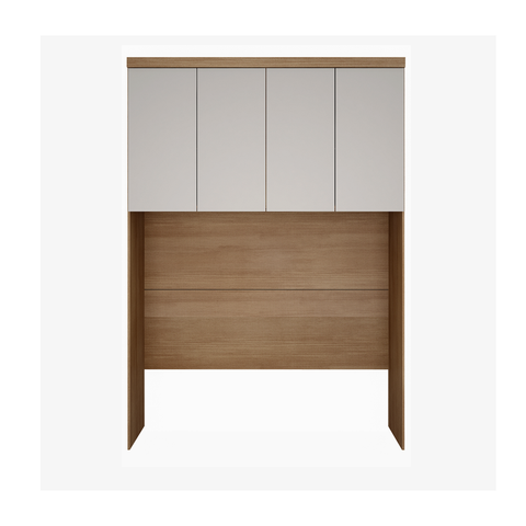 Modulado Aéreo Casal 4 Portas - Rizon-Cumaru/Fendi - Móveis Novo Horizonte