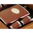 Ver imagem 2 de Tabuleiro Xadrez Madeira Dobrável Cantil Bebida Shot Aposta