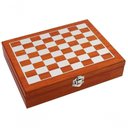 Ver imagem 3 de Tabuleiro Xadrez Madeira Dobrável Cantil Bebida Shot Aposta