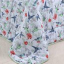 Ver imagem 4 de Edredom Cobertor Casa Scarpa Sonnet King Malha Estampada Dupla Face Algodão - Beija Flor - Verde