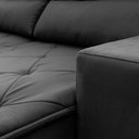 Ver mais imagens de Sofá Retrátil Reclinável Belga 1,80m Suede Velut Preto Molas no Assento