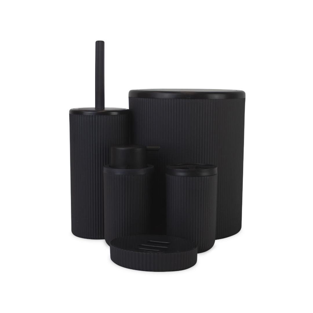 Kit Conjunto Banheiro 5 Pçs Lixeira Porta Sabonete Lavabo - 1