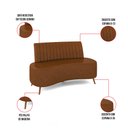 Ver imagem 6 de Sofá 2 Lugares Living 160cm Pé Palito Maraú Sintético Pu Marrom K01 - D'Rossi