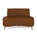 Ver imagem 3 de Sofá 2 Lugares Living 160cm Pé Palito Maraú Sintético Pu Marrom K01 - D'Rossi