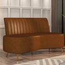 Ver imagem 2 de Sofá 2 Lugares Living 160cm Pé Palito Maraú Sintético Pu Marrom K01 - D'Rossi