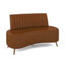 Ver imagem 1 de Sofá 2 Lugares Living 160cm Pé Palito Maraú Sintético Pu Marrom K01 - D'Rossi