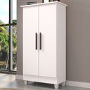 Ver imagem 1 de Armário Multiuso Tokio 2 Portas 3 Prateleiras Branco - Imop