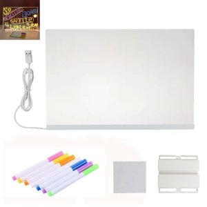Lousa Luminaria Led Quadro Caneta Anotaçao Recado Escrita Decoraçao Mesa Sala Quarto Casa Trabalho e