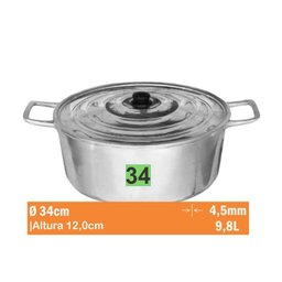 Cacarola Aluminio Batido Nr 34 Aluminio Jalice 1-01-34 - 1