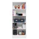 Ver imagem 2 de Kit Mesa Escritório Gamer e Armário 2 Portas Moderno 2 Gavetas MDP Branco Qmovi